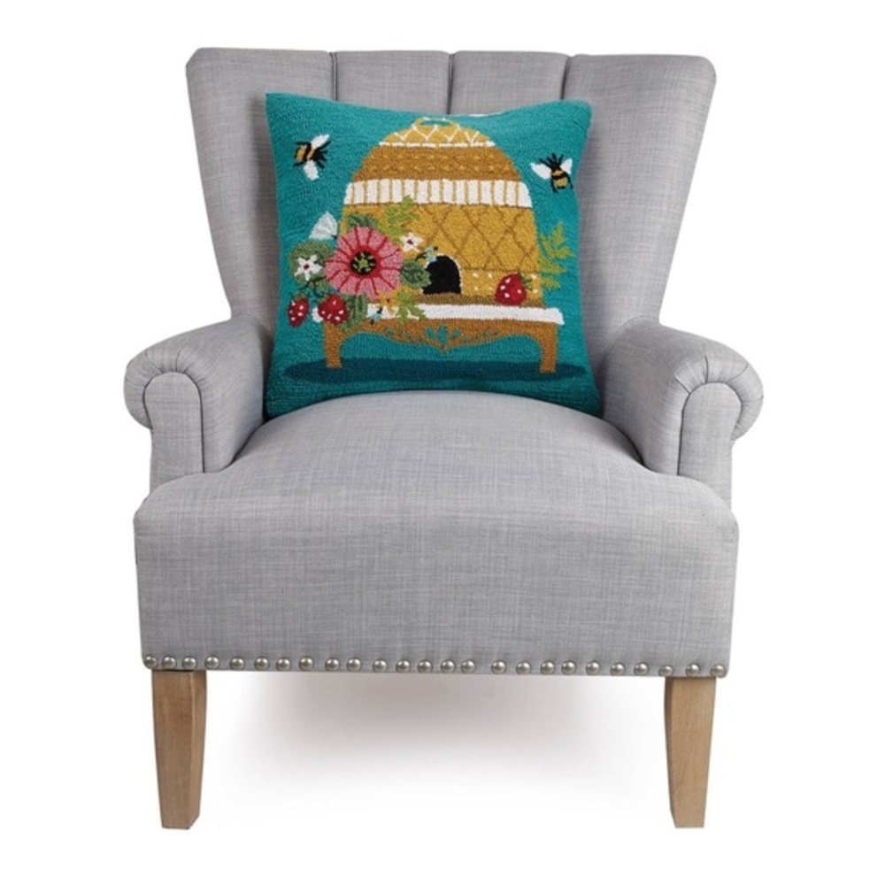 🆕 Handcrafted Bee Hive Hook Pillow